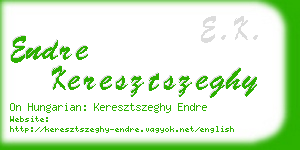 endre keresztszeghy business card